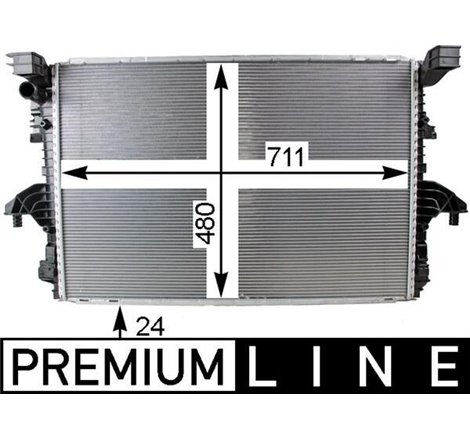 Radiator motor VW CALIFORNIA T6 CAMPER. MULTIVAN T6. TRANSPORTER T6. TRANSPORTER T6-CARAVELLE T6 2.0D - MAHLE-CR 805 000P