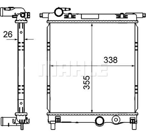 Radiator motor Manual SEAT MII. SKODA CITIGO. E-CITIGO. VW LOAD UP. UP! 1.0-1.0CNG-Electric - MAHLE-CR831000S