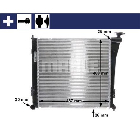Radiator motor Manual HYUNDAI I40 I. I40 I CW 1.7D - MAHLE-CR 848 000S