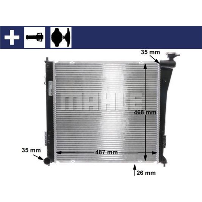 Radiator motor Manual HYUNDAI I40 I. I40 I CW 1.7D - MAHLE-CR 848 000S