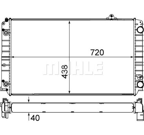 Radiator motor AUDI A8 D2 3.7-4.2 - MAHLE-CR853000S