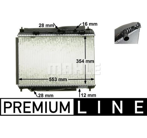 Radiator motor FORD B-MAX. FIESTA VI 1.0 - MAHLE-CR87000P