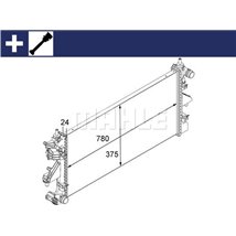 Radiator motor CITROEN JUMPER II. FIAT DUCATO. PEUGEOT BOXER 2.2D-2.3D-3.0D - MAHLE-CR881000S