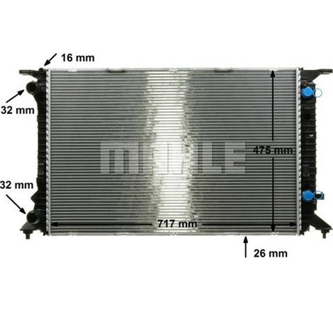 Radiator motor Automat AUDI A4 ALLROAD B8. A4 B8. A5. A6 C7. A7. Q3. Q5. PORSCHE MACAN 1.8-2.0H - MAHLE-CR 910 000P