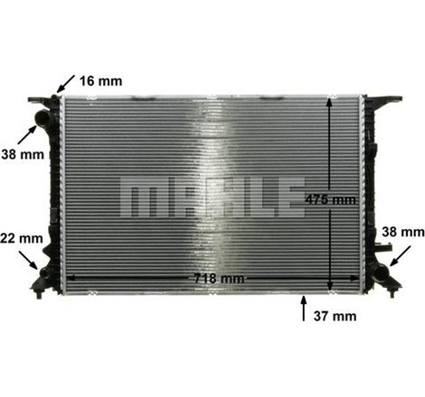 Radiator motor Manual AUDI A4 ALLROAD B8. A4 B8. A5. A6 ALLROAD C7. A6 C7. A7. Q5. TT 2.0-3.2 - MAHLE-CR 911 000P