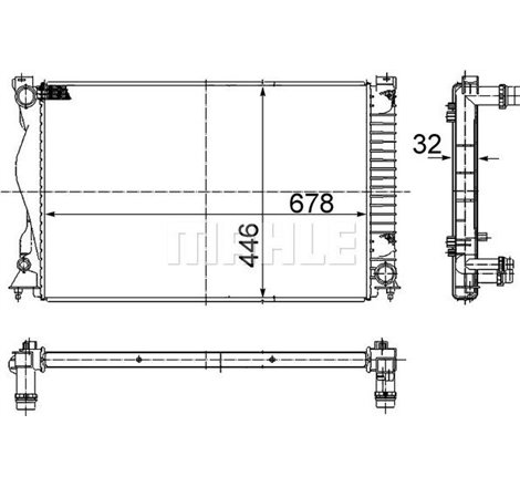 Radiator. racire motor - MAHLE-CR978000S - MAHLE-CR978000S
