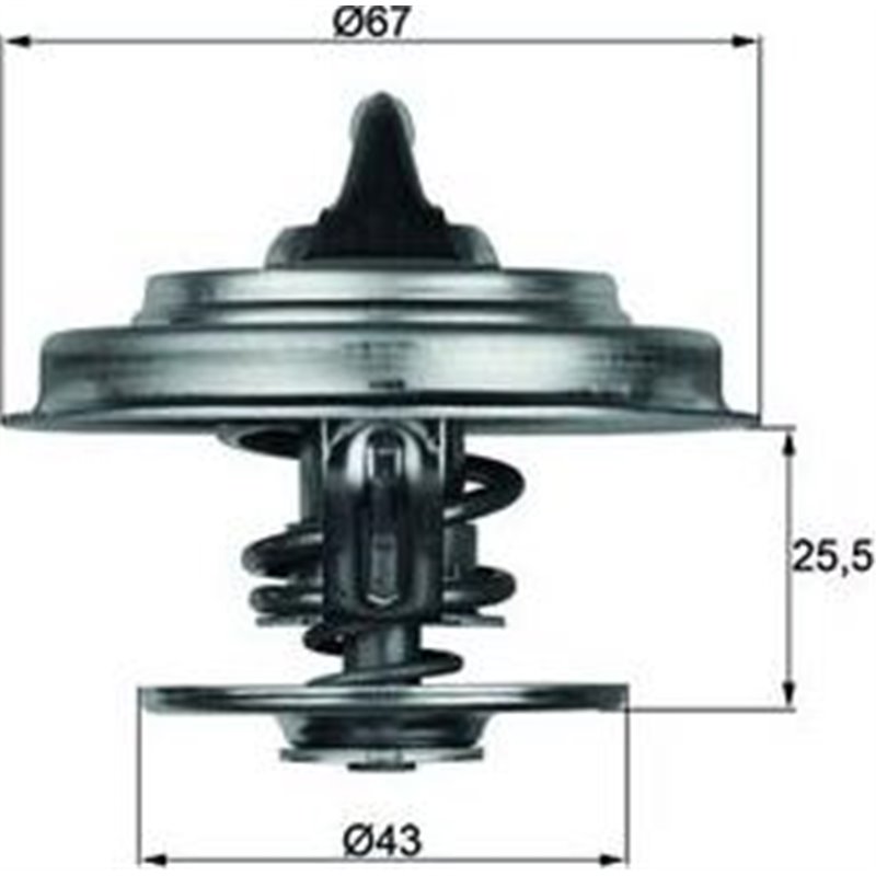 Termostat 83C MERCEDES ACTROS. ACTROS MP2-MP3. ATEGO. ATEGO 2. AXOR. AXOR 2. CAPACITY. CITARO O 53 - MAHLE-TX1883D