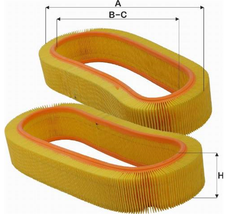 Filtru aer MERCEDES 124 C124. 124 T-MODEL S124. 124 W124. E T-MODEL S124. E W124. S W126. SL R129 2.5-2.6-3.0 01.85-06.96 - Mann
