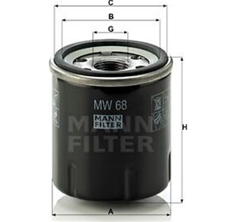 Filtru ulei - Mann-Filter-MW68 - Mann-Filter-MW68