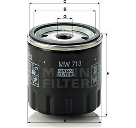 Filtru ulei - Mann-Filter-MW713 - Mann-Filter-MW713