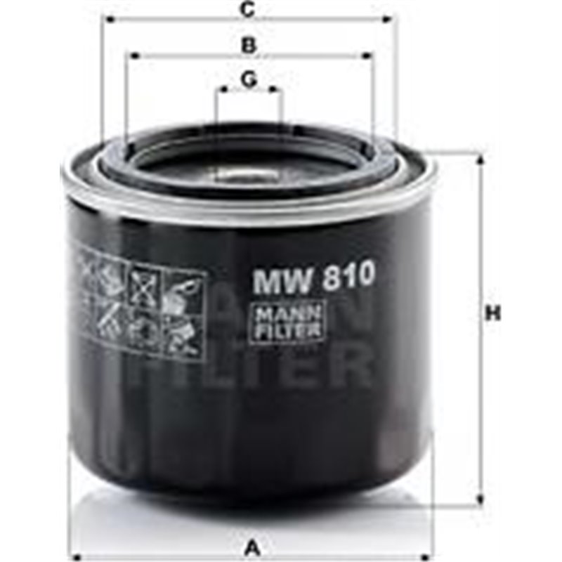 Filtru ulei - Mann-Filter-MW810 - Mann-Filter-MW810
