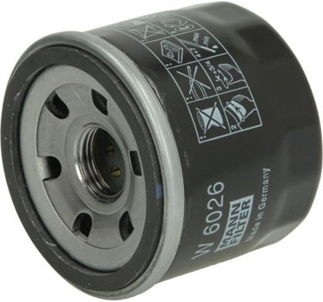 Filtru ulei. insurubat 3-4inch-16UNF1B SUZUKI CELERIO. IGNIS III. SWIFT V 03.14- - Mann-Filter-W6026