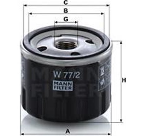 Filtru ulei FARYMANN DEUTZ-FAHR - Mann-Filter-W 77/2