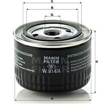 Filtru ulei OPEL MONZA A. OMEGA A. SENATOR A. SENATOR B. RENAULT 30. TOYOTA SPRINTER CARIB 1.6-3.0 02.75-10.01 - Mann-Filter-W91