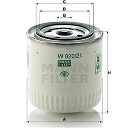 Filtru ulei CHRYSLER VIPER. FSO 125P. POLONEZ. POLONEZ I. POLONEZ II. POLONEZ III. GAZ GAZELLE. SOBOL. LADA 1200-1500. 1200-1600