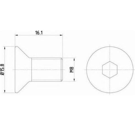 Surub, disc frana - MAZDA-998310816