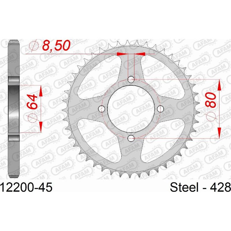Taler / con pinion set - AFAM-12200-45